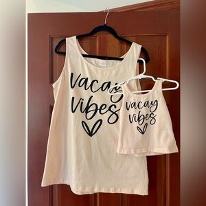 *Free*Mommy and Me Matching Tanks Size L & 12-18M (2XS)